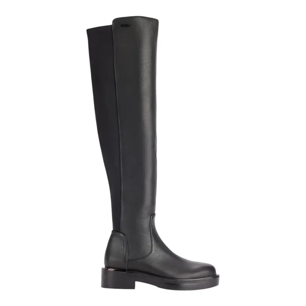 DKNY Women's Winsloe Over the Knee Block Heel Boots Black Size 9 M